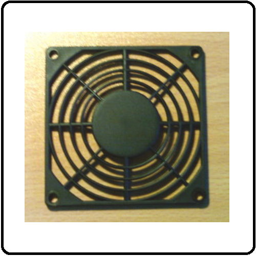 BLÆSERGITTER 80 MM Sort Plast 4 RINGS